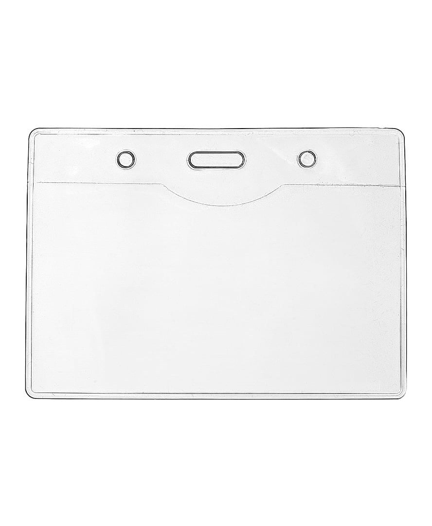 Budget Clear ID Card Badge Holder Wallet Horizontal 10 x 7cm