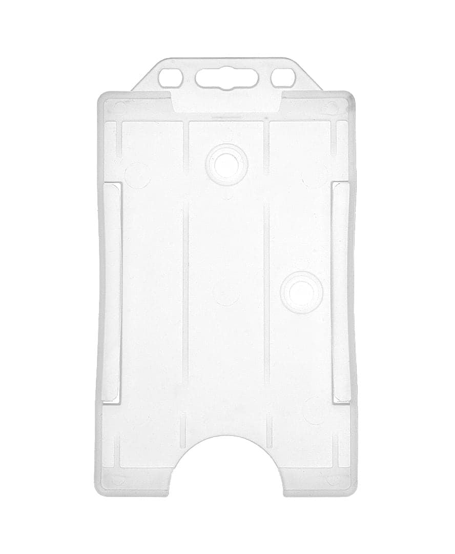 Single Sided Vertical Clear Frosted ID Badge Holder