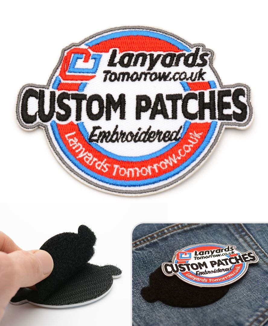 Personalised Embroidered Patches with Hook and Loop