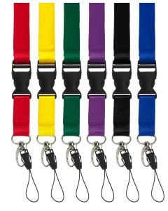 Detachable Dual Lanyards ID Metal Clasp and Loop Clip