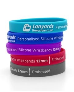 12mm Personalised Silicone Wristbands Custom - Printed Embossed