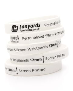 12mm Personalised Silicone Wristbands Custom