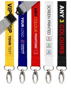 Personalised Lanyards 3 Colour Screen Printed