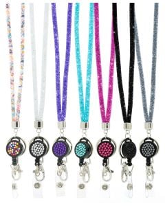 Sparkly retractable lanyards 