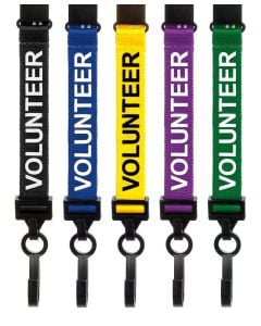 Volunteer lanyards all colours