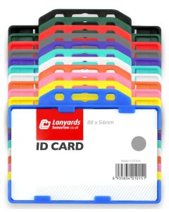 Double Sided ID Card Badge Holders Rigid Open Horizontal