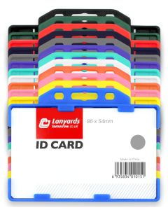 Double Sided ID Card Badge Holders Rigid Open Horizontal