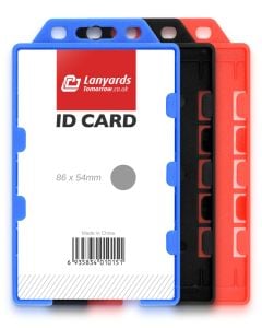 Coloured vertical double ID badge holders 