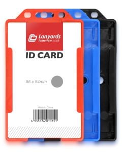 Vertical Rigid ID Plastic Badge Card Holder