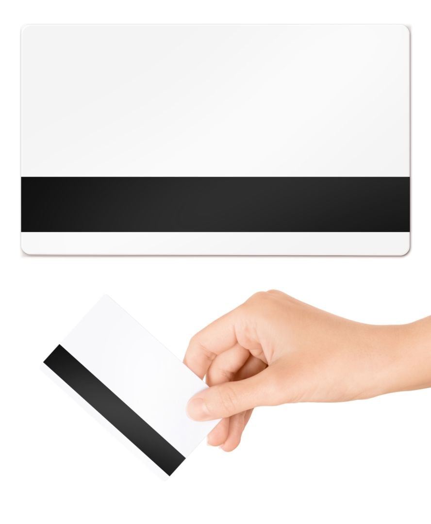 Blank Plastic ID Cards White PVC Hi Co 2750OE Mag Stripe