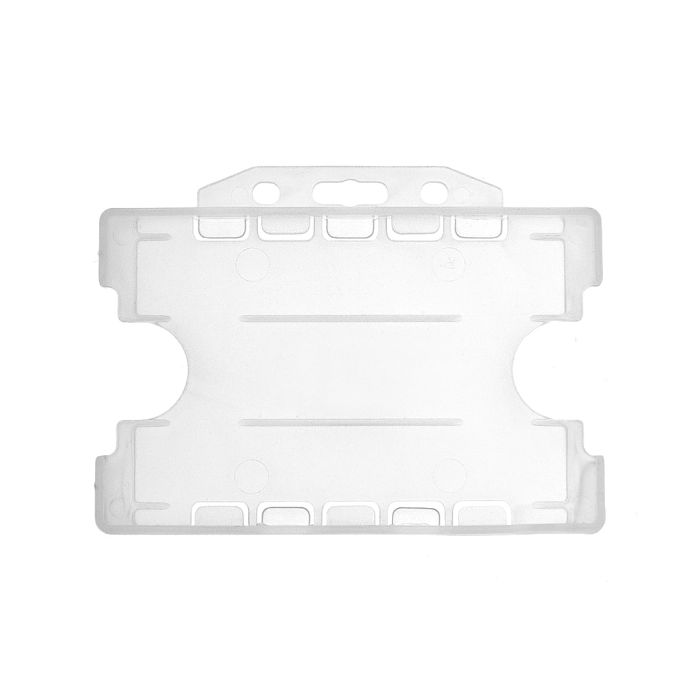 Clear Plastic Horizontal Name Tag Badge Id Card Holders 3x4 Waterproof Zip by LONOVE 50 Pack, Large 3x4