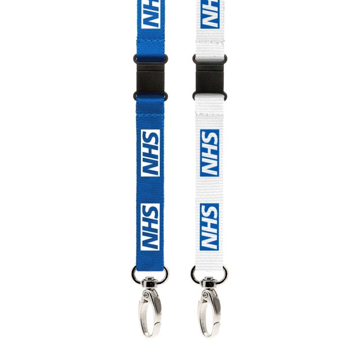 NHS Blue Neck Lanyard & Double Sided Blue Holder for Health Care Workers 